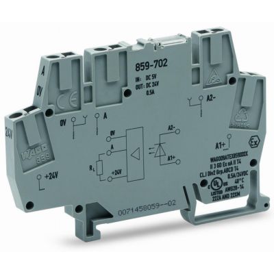 Złączka z optoseparatorem 5V DC / 24V DC / 0,5A / 25kHz 859-702 WAGO (859-702)